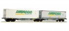 40283 ACME Articulated Container car type Sggmrss 90 of Ambrogio loaded with containers